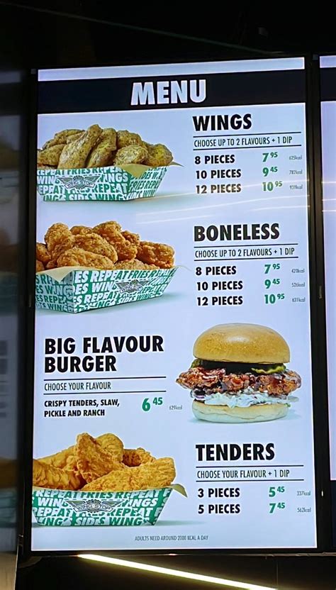 to get your hands on our classic or boneless wings as well as our tenders. . Menu wingstop